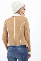 Thumbnail for your product : Forever 21 Contemporary Shawl Collar Faux Suede Jacket
