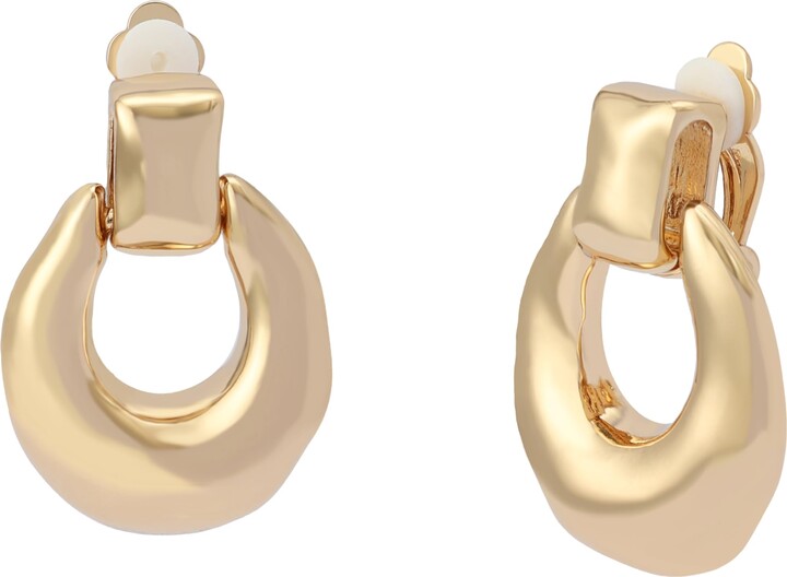 Robert Lee Morris Soho Women's Molten Doorknocker Clip-On Earrings