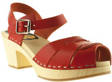 Thumbnail for your product : Swedish Hasbeens womens red peep toe high sandals