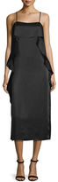 Thumbnail for your product : Elizabeth and James Marlee Ruffle-Trim Satin Midi Dress