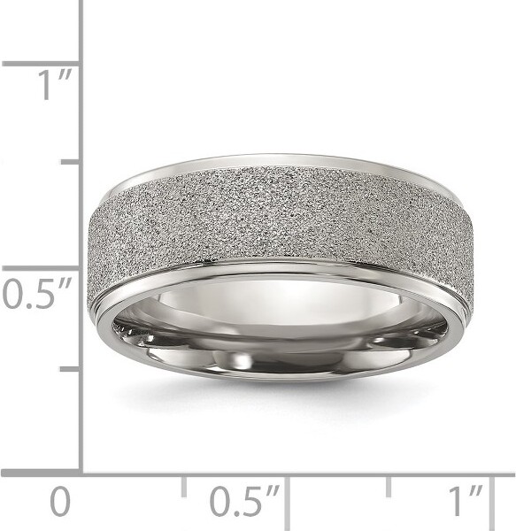 ChiselTitaniumPolishedLaser-cutCenter8mmBandRing