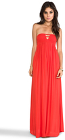 Thumbnail for your product : Indah Flamingo Rayon Crepe Smocked Bandeau Maxi Dress
