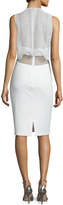 Thumbnail for your product : Badgley Mischka Sleeveless Popover Cocktail Dress, Ivory