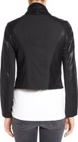 Thumbnail for your product : KUT from the Kloth 'Ana' Faux Leather Drape Front Jacket