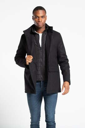 Mens Wool Funnel Neck Coat | ShopStyle UK