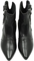 Thumbnail for your product : Giuseppe Zanotti Black Leather Wedge Boot w/Zips and Buckle