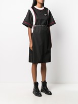 Thumbnail for your product : Prada belted panelled T-shirt dress