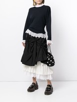 Thumbnail for your product : Enfold Embroidered Lace-Trim Jumper