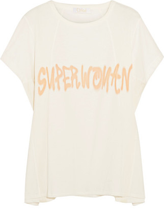 Chloé Superwoman Cotton-jersey T-shirt - medium