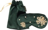 Thumbnail for your product : LAINES LONDON - Royal Green Velvet Eye Mask With Octopus & Coral Embellishment