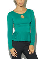 Thumbnail for your product : Arden B Keyhole Peplum Sweater