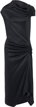 Narciso Rodriguez Ruched Draped Jersey Dress
