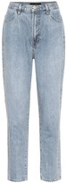 Thumbnail for your product : J Brand Peg high-rise cropped jeans