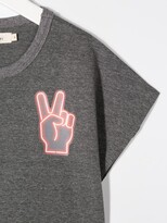 Thumbnail for your product : Andorine Peace Hand cropped T-shirt
