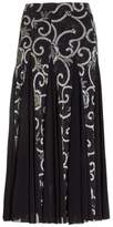 Thumbnail for your product : Fuzzi Pleated Print Tulle Midi Skirt