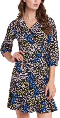 Riley & Rae Paige Floral-Print Wrap Dress, Created for Macy's