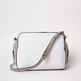 Thumbnail for your product : River Island Womens White triple compartment medium crossbody bag
