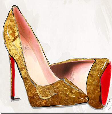 Picture Perfect International 'Heart of Gold, Soul of Red' Graphic Art Print