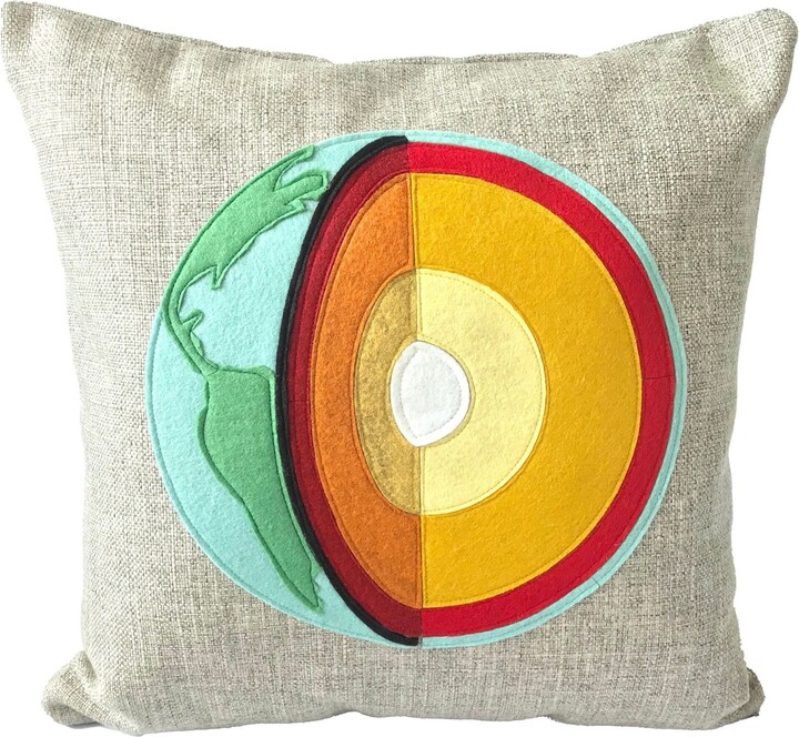 Etsy Science Pillow Earth Cross Section/Geology Geologist Scientist