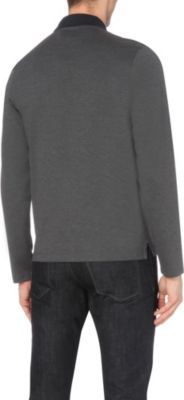 HUGO BOSS Contrast-collar cotton-jersey polo shirt