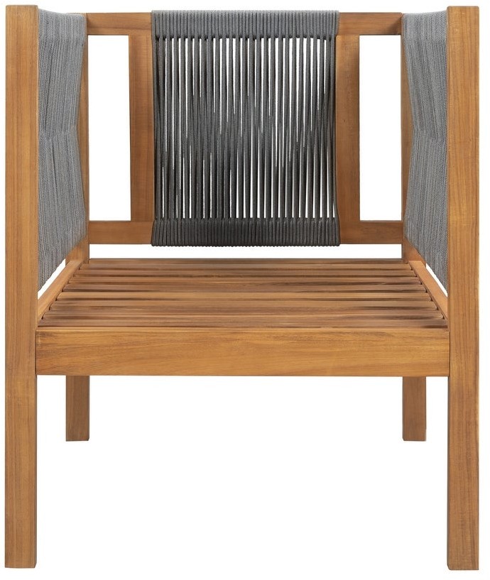 Overstock Acacia Wood Outdoor Sofa Seating and Grey Cushions ShopStyle