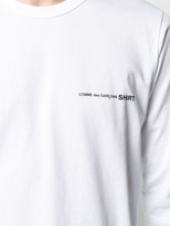 Thumbnail for your product : Comme des Garçons Shirt logo-print longsleeved T-shirt