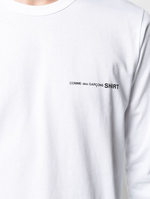 Comme des Garçons Shirt logo-print longsleeved T-shirt