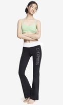 Thumbnail for your product : Express Rhinestudded Wide Waistband Yoga Pant