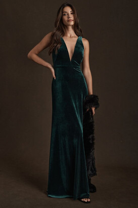 Jenny Yoo Logan Velvet Maxi Dress