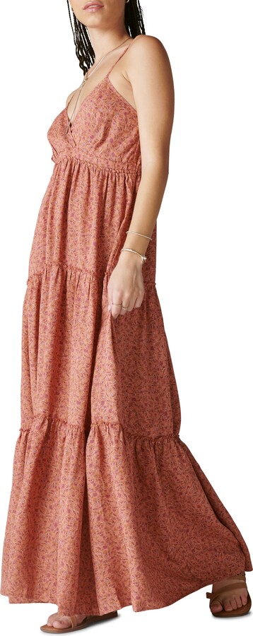 Lucky Brand Paisley Tiered Maxi Sundress - ShopStyle