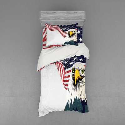 Ambesonne Red Microfiber Duvet Cover Set