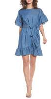 Thumbnail for your product : Soprano Ruffle Denim Wrap Dress