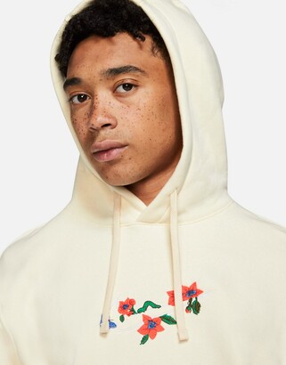 Nike Logo Twist Pack embroidered logo hoodie in cream - ShopStyle