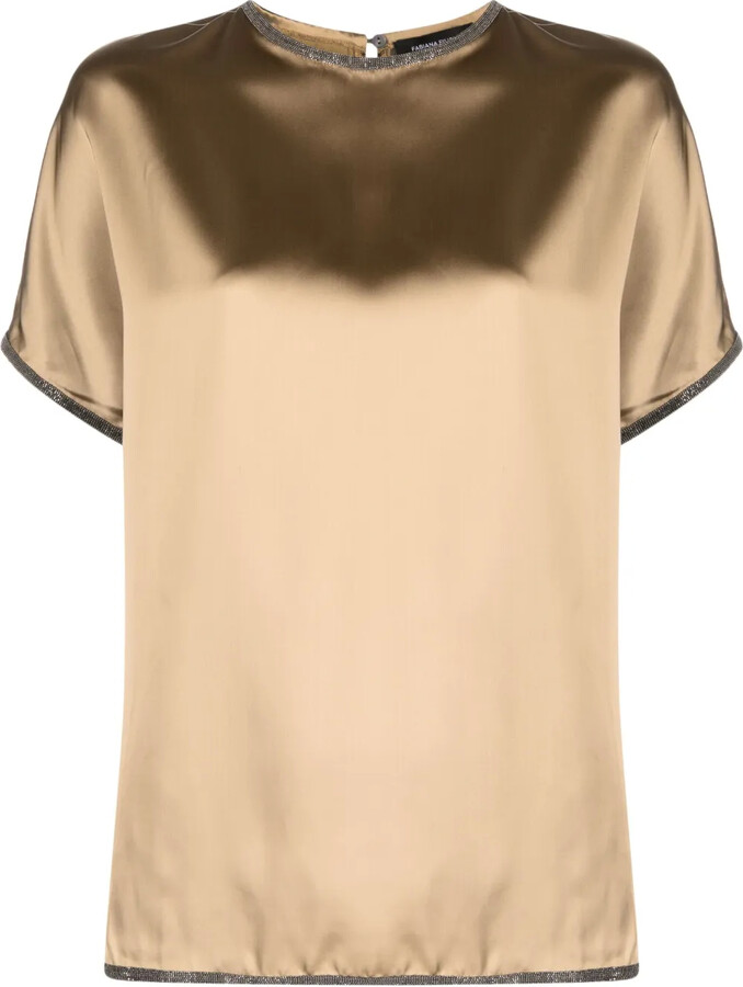 Fabiana Filippi embellished satin T-shirt