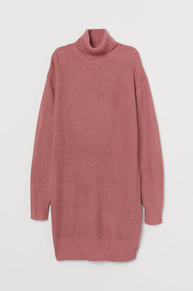 H&M Knitted polo-neck dress