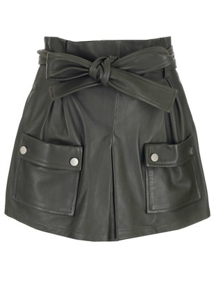 RED Valentino Belted Leather Shorts