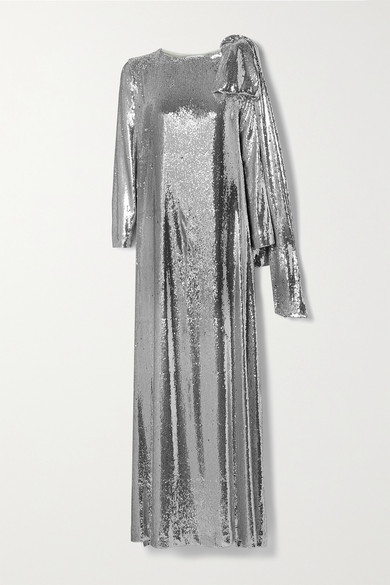 liquid silver dress