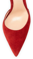Thumbnail for your product : Gianvito Rossi Suede Pointed-Toe Ankle-Wrap Pump, Granata