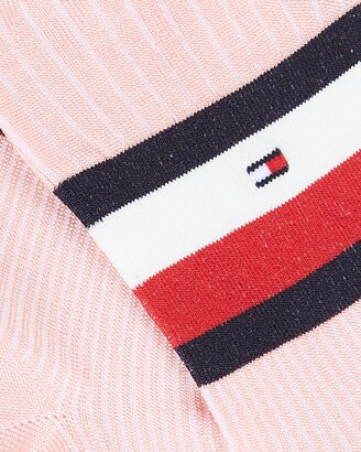 Tommy Hilfiger Women's Pink Crew Socks - Lux Collegiate Socks - Size 35-38 at The Iconic