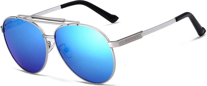UNIONBAY U1025 Cat Eye Semi-Rimless Metal Sport UV Protective Wrap  Sunglasses. Cool Gifts for Men 59 mm - ShopStyle
