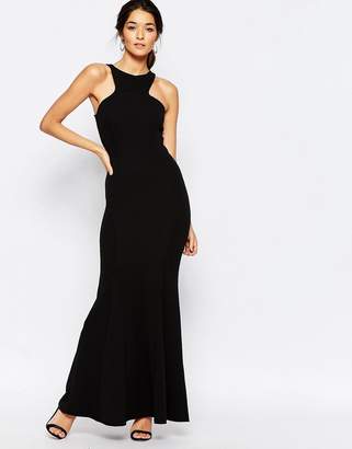 Club L Racer Front Maxi Dress In Crepe