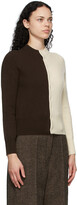 Thumbnail for your product : Extreme Cashmere Brown & Off-White N140 Little Game Cardigan