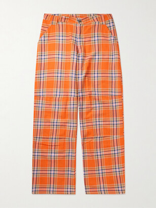 Orange Plaid Pants