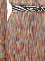 Thumbnail for your product : Missoni Surplice-neck Space-knit Cotton-blend Midi Dress - Orange Multi