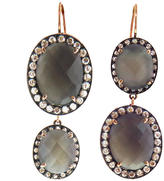 Thumbnail for your product : ANDREA FOHRMAN Oval Double Grey Moonstone Earrings