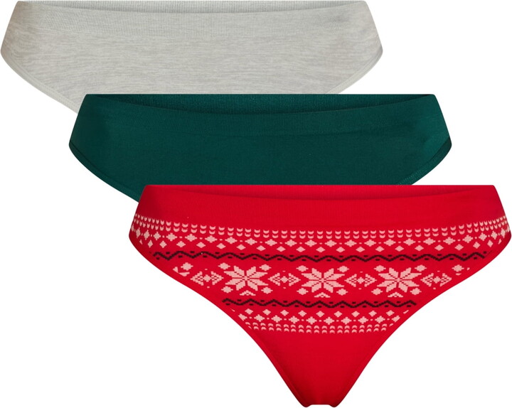 Holiday Time Women’s Seamless Thong Panties, 3-Pack, Sizes S-2XL