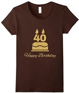 Thumbnail for your product : Women's 40th Birthday T-Shirt Happy Birthday Tee Gift Small