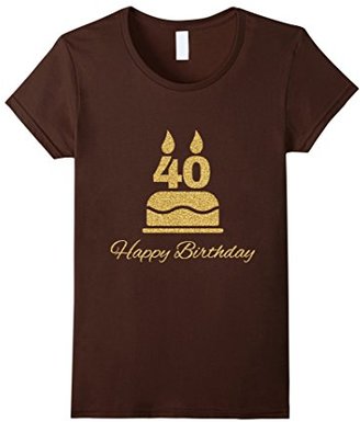 Women's 40th Birthday T-Shirt Happy Birthday Tee Gift Small