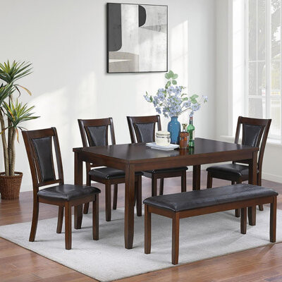 Red Barrel Studio Beautiful Dining Room Furniture 6pcs Set Dining Table