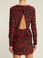 Thumbnail for your product : Raquel Diniz Anna Floral-print Silk-crepe Dress - Black Red